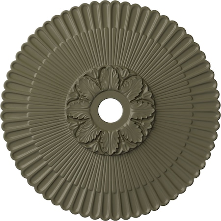 Ekena Millwork Melonie Ceiling Medallion (Fits Canopies up to 6 1/4"), 36 1/4"OD x 1 7/8"P, Spartan Stone CM36MESSF
